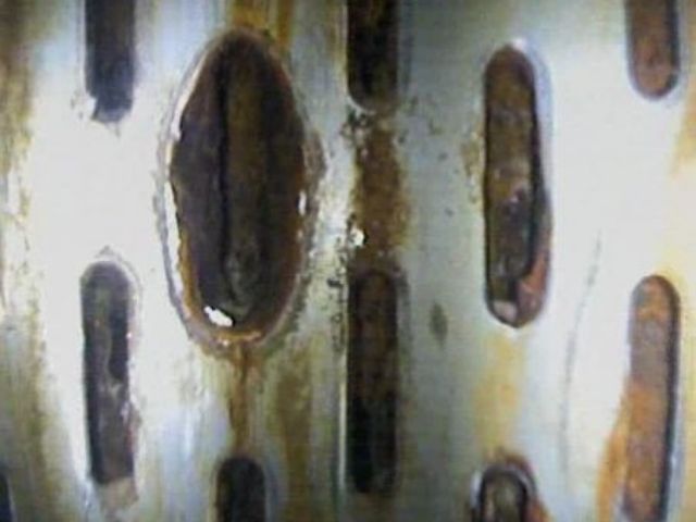 Travaux de turbidité : crépines après traitement Hydropuls®-Forapulse