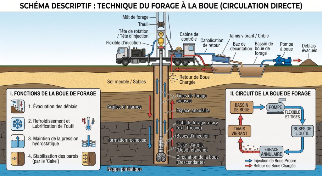 Forage à la boue-Forapulse