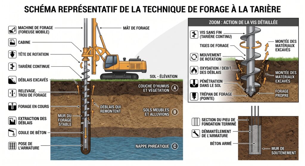 Forage à la térière-Forapulse