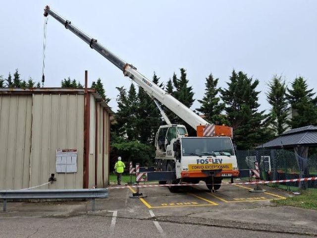 Mise en place de la grue 35T-Forapulse