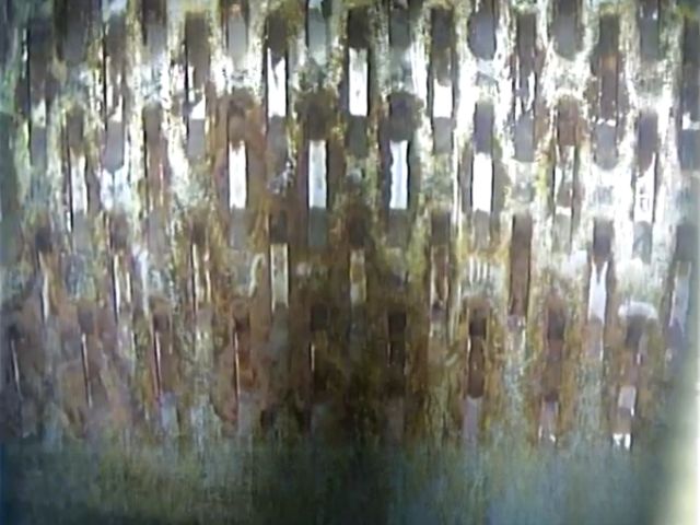 base des crépines dégagées mais encore colorées après travaux - Forapulse