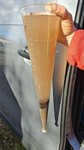 Sortie d’air-lift après 2ème tir - Chantier de décolmatage Forapulse